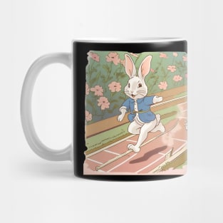 Angora Rabbit Athlete in the Track and Field Coach Marathon Game Mug